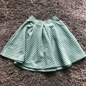 Teal textured skirt